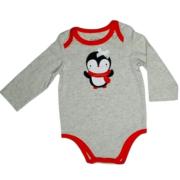 First Impression Winter Penguin Onesie 3-6M - Picture 1 of 6